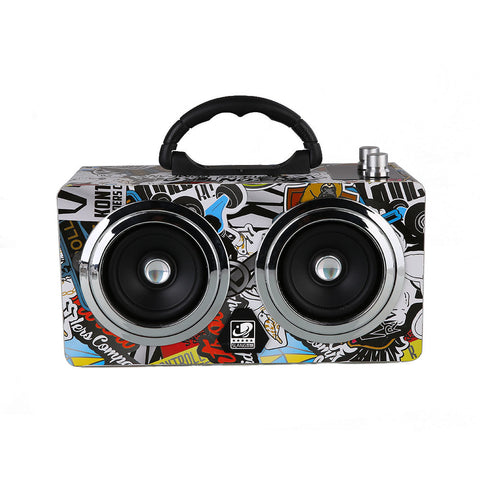 Outdoor Portable Wireless Speakers Bluetooth Handsfree Speaker Stereo Subwoofer Support TF USB AUX FM Radio