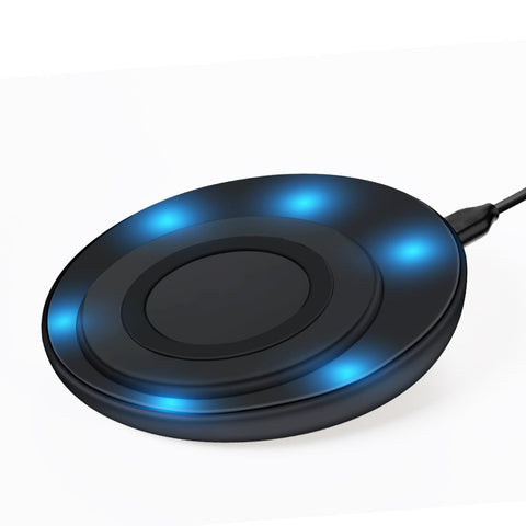 Portable Adapter Cellphone Qi Wireless Charger Wireless Charging Pad LED Indicator Fast Charger Charging Dock