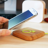 Wireless Charger Bamboo Qi Charging Pad Cell Phone Charger