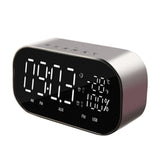 Portable Bluetooth Speaker Support Temperature LCD Display FM Radio Alarm Clock Wireless Stereo Subwoofer Music Player