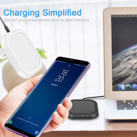 QI Wireless  Charger QI Wireless Charging Pad Ultra Thin 10W LED Indicator Anti Skid Smartphone Charger