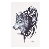 Fashion Waterproof Animal Tattoo Stickers Wolf Spider Owl Cat Horse Fawn Body Art Tattoo Pattern
