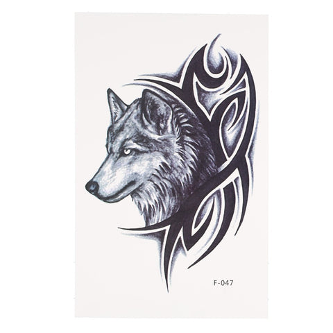 Fashion Waterproof Animal Tattoo Stickers Wolf Spider Owl Cat Horse Fawn Body Art Tattoo Pattern