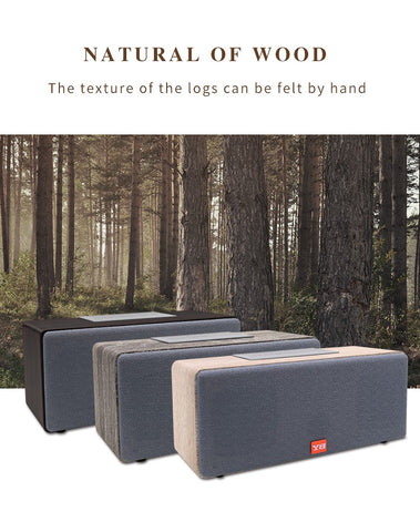 Wireless Speakers Original NBY-3070 20W TWS Subwoofer Wooden Powered Bass Bluetooth Speaker Sports Outdoor Speakers for Home Tablet Smart Phone