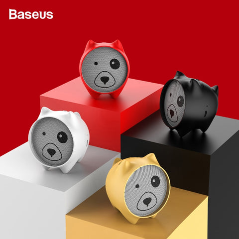 Baseus Dogz Portable Bluetooth Wireless Speaker Stereo Sound Mini Outdoor Speaker MP3 Music Play Loudspeaker For Phone Laptop