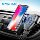 Ugreen Qi Car Wireless Charger for iPhone X XS 8 Samsung S9 Mobile Phone Charger Fast Wireless Charging Car Phone Holder Stand